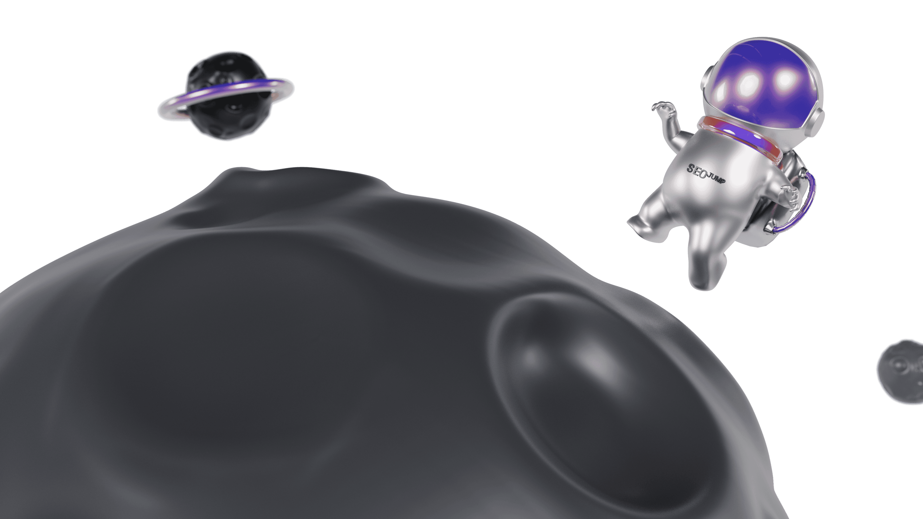 Astromaut walking on the moon as a 3D object